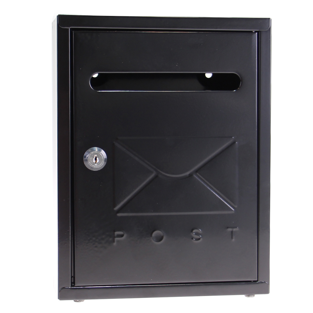 Kovová poštovní schránka černá - náhled 1