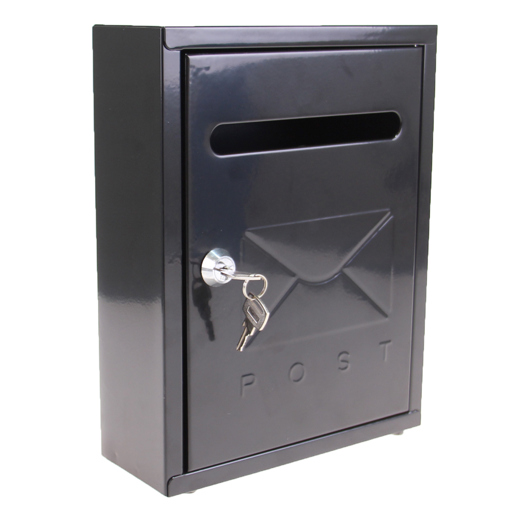 Kovová poštovní schránka černá - náhled 5