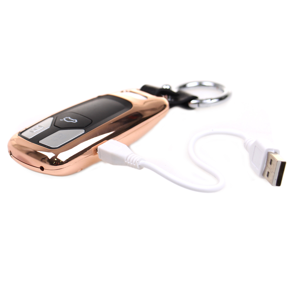 USB zapalovač klíč od auta zlatý - náhled 3