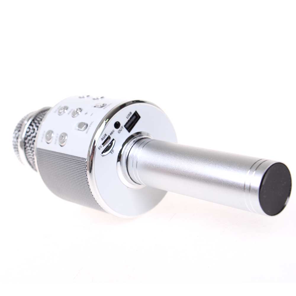 Karaoke mikrofon WS-858 stříbrný - náhled 5