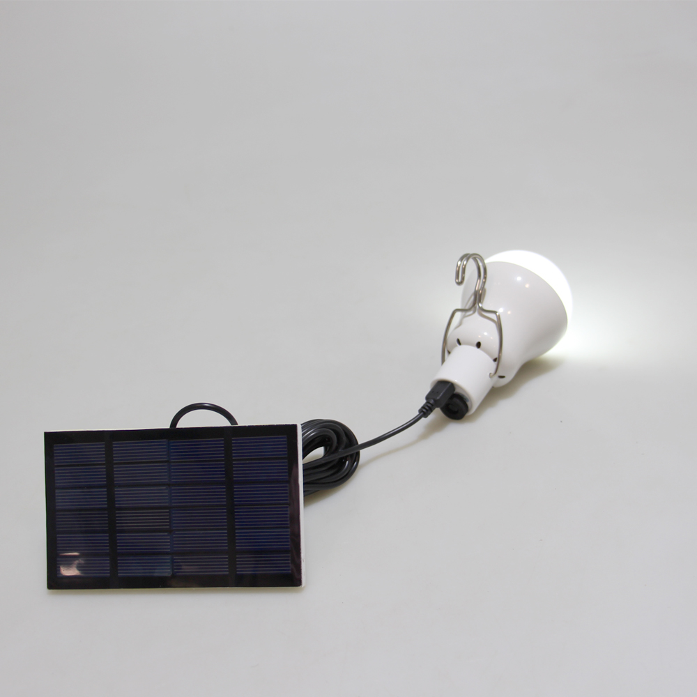 Solární LED panel se žárovkou - náhled 3