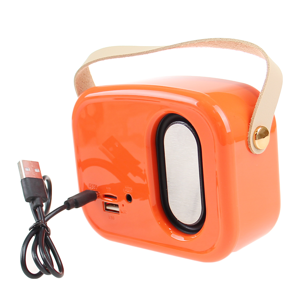 Bluetooth reproduktor retro rádio BS-52D oranžové - náhled 4
