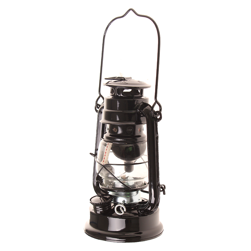 Petrolejová lampa 19 cm černá - náhled 4