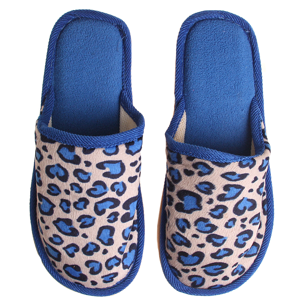 Pantofle domácí leopardí tmavě modré 42/43 - náhled 1
