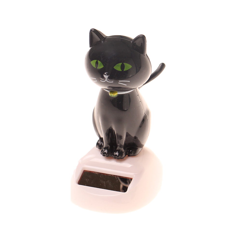 Solární tančící dekorace kočička černá - náhled 1