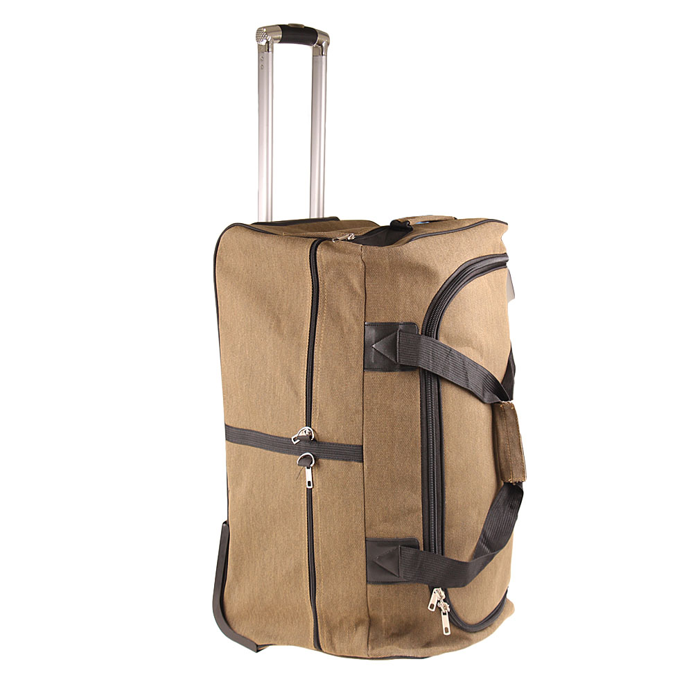 Cestovní taška na kolečkách 65 cm khaki - náhled 3