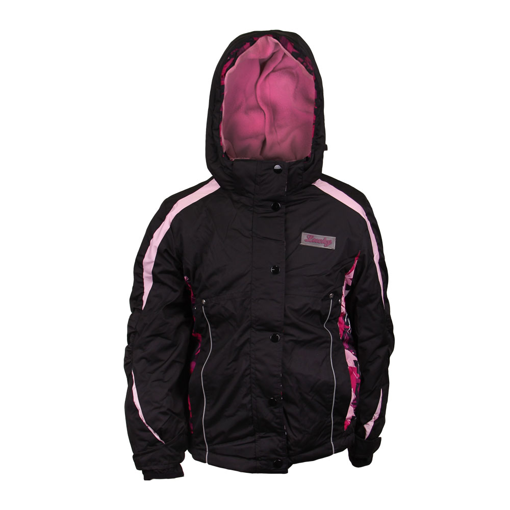 QF Dívčí lyžařská bunda Lucky černo růžová vel. 122 - náhled 1