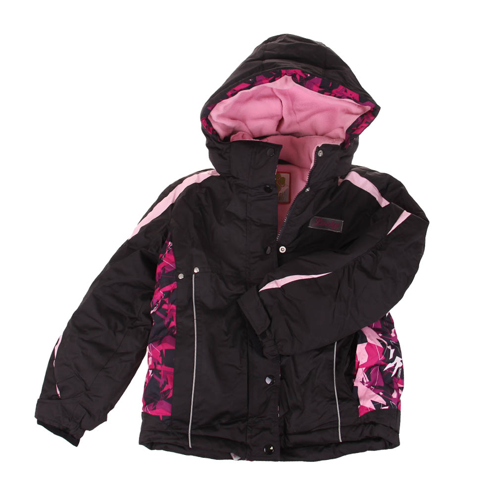 QF Dívčí lyžařská bunda Lucky černo růžová vel. 122 - náhled 2