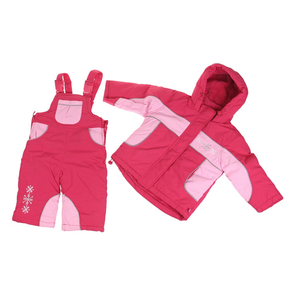 QF Dívčí zimní komplet bunda a lacláče růžová vel. 80 - náhled 1